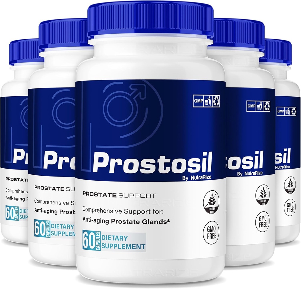 (5 Pack) Capsules de Prostosil, toute la formule naturelle pour le soutien de la santé de la prostate, supplément à base de plantes de résistance maximale pour le contrôle et la santé globale, Prosto sil vitaminique pilules examen officiel (300 capsules)