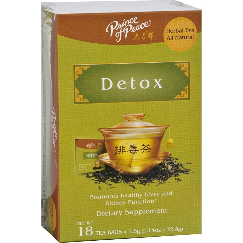 Thé de détox à base de plantes prince de la paix - 4 paquets de 18 sachets de thé