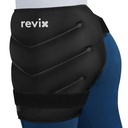 REVIX Extra Large Hip Ice Pack Wrap Après Chirurgie, Gel Réutilisable Cold Pack pour la récupération de remplacement de la hanche, Nerve sciatique, Cold Therapy Hip Flexor Compresse Wrap, Noir