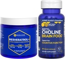 STACKS NATURAUX acétylcholine Cerveau Alimentation + Supplément Resvératrol - Soutient la fonction cognitive et le vieillissement du cerveau* - 120 Capsules totales
