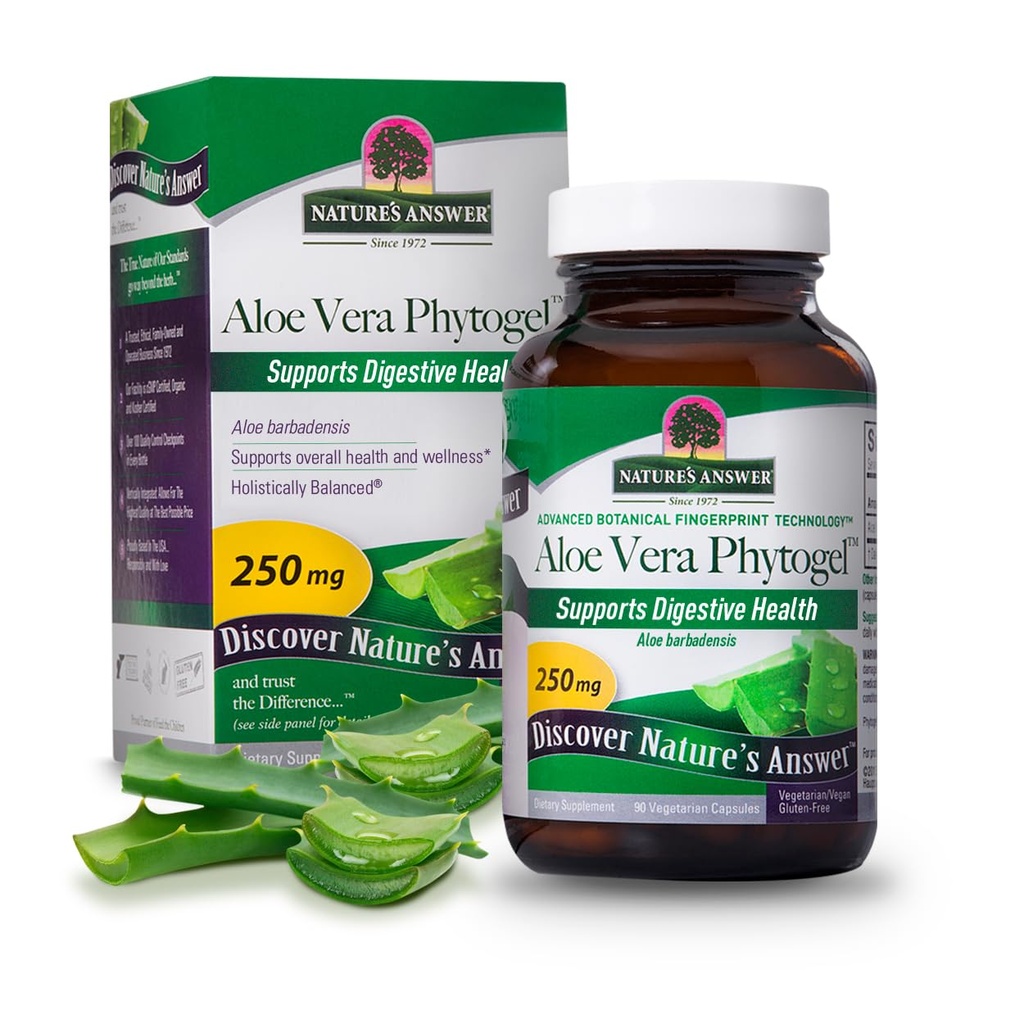 Aloe Vera Phytogel, réponse de la nature, soutient la santé digestive.