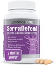 Balance ONE Biofilm Defense with Proteolytic & Digestive Enzymes for Men & Women - Serrapeptase, Nattokinase, Protease, Cellulase - 60 Capsules, 2 Mois d'approvisionnement - SerraDefend