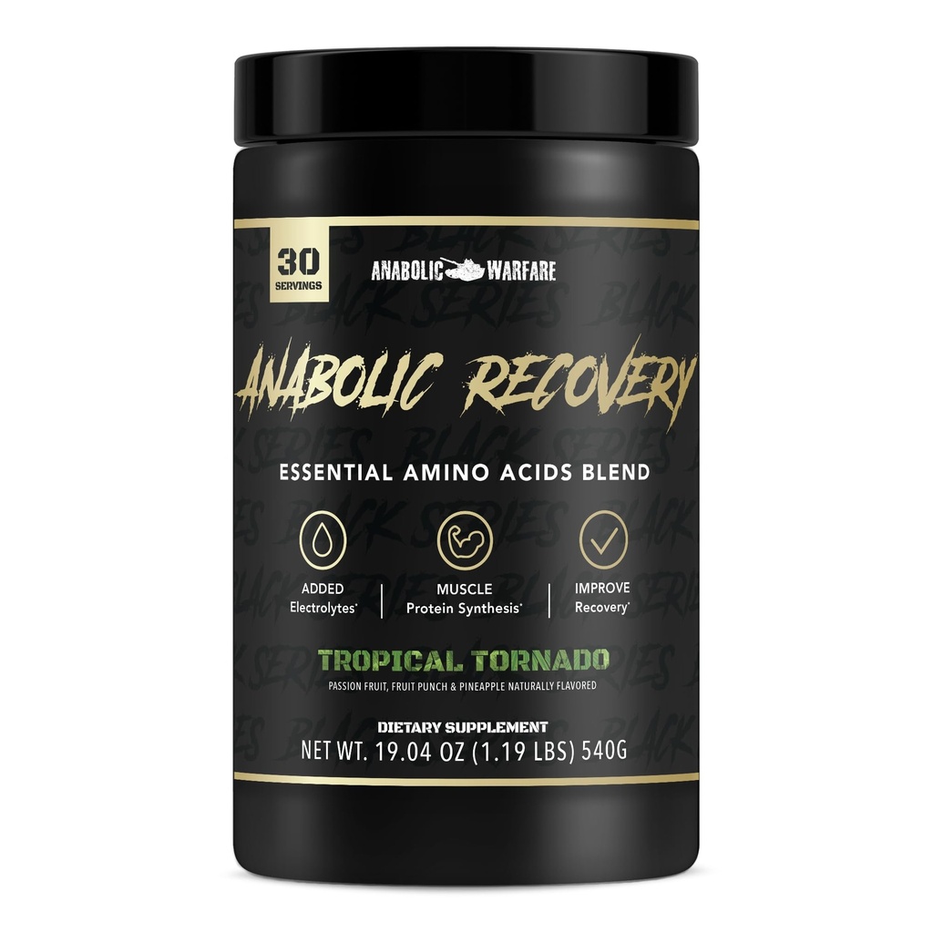 Récupération anabolique, acides aminés essentiels, récupération après l'entraînement, hydratation Premium, construire le muscle* (tornade tropicale, 30 portions)