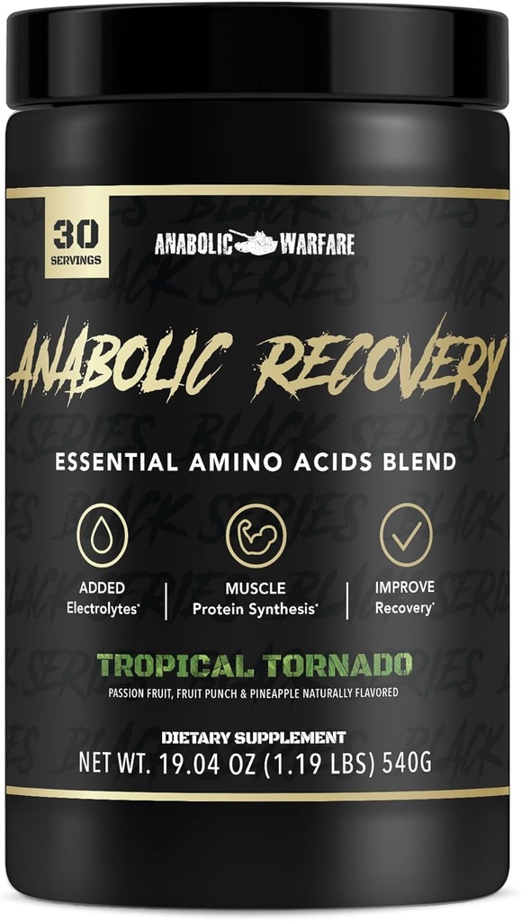 Récupération anabolique, acides aminés essentiels, récupération après l'entraînement, hydratation Premium, construire le muscle* (tornade tropicale, 30 portions)