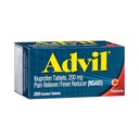 Réducteur de douleur advil et réducteur de fièvre, anti-douleur avec Ibuprofène 200 mg pour les maux de tête, les maux de dos, les douleurs menstruelles et les douleurs articulaires - 200 comprimés enduits