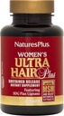 NaturesPlus Hair Ultra Plus pour femme, libération prolongée - 60 comprimés - Supplément de croissance des cheveux tout naturel - avec Biotin - Promotion des cheveux, de la peau et des ongles sains - Sans gluten - 30 portions