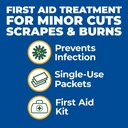 Globe (144 paquets) Bacitracine Onguent antibiotique au zinc 0,9g Packet. Premiers soins pour prévenir et guérir les infections des coupures, éraflures et brûlures mineures.