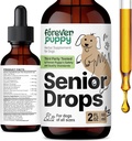 Des gouttes de chiens aînés pour chiots à jamais - Complexe de soutien immunitaire et cérébral pour chiens âgés de toutes races et tailles - Vitamines et suppléments pour animaux âgés - Suppléments alimentaires - 2 oz