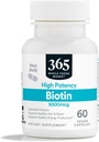 365 by Whole Foods Market, High-Potency Biotin 5000mcg, Vegan, 60 Count