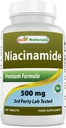 Meilleures naturelles Niacinamide 500mg 240 Comprimés (Convient pour les végétariens) - Forme non-fuyante de Niacin (Vitamine B3)