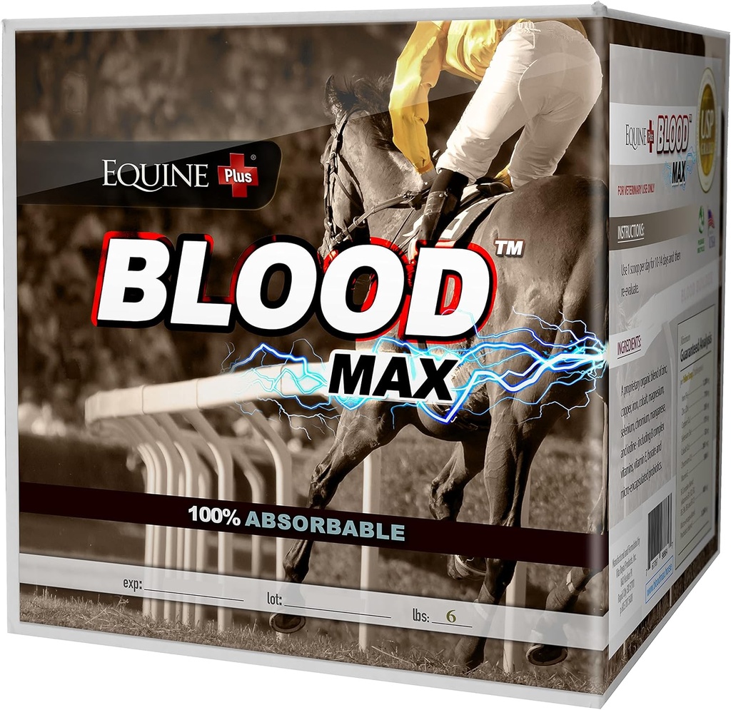 (6 lbs.) - Performance Red Blood Cell Health Builder for Horses - 100% Absorbable Iron, Copper, Zinc & B Complex Vitamins