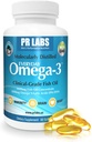 PR Labs - Supplément d'huile de poisson de qualité clinique Omega-3 quotidien pour les hommes - favorise le soutien cardiaque, cérébral, immunitaire et articulaire - source durable et distillé moléculairement - 1800mg EPA et DHA - 1 pack