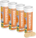 Drinklits Orange quotidien électrolyte hydratant comprimés (4) Tube Bundle