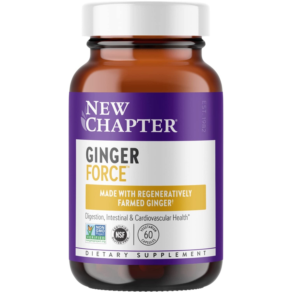 Nouveau chapitre Ginger Supplement Force avec Supercritic Organic + Ingrédients non OGM Capsules végétariennes, 60 Compte