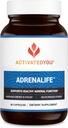 ACTIVATEDYOU AdrenaVie- Calme et relaxation Supplément de soutien adrénal pour le soulagement du stress, le sommeil reposé et l'énergie focalisée avec/Magnésium, vitamine B12 et extrait de rosea de Rhodiola (90 capsules)