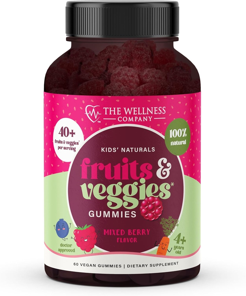 The Wellness Company Kids Naturals Fruits & Gommies Veggie – Soutien nutritionnel quotidien