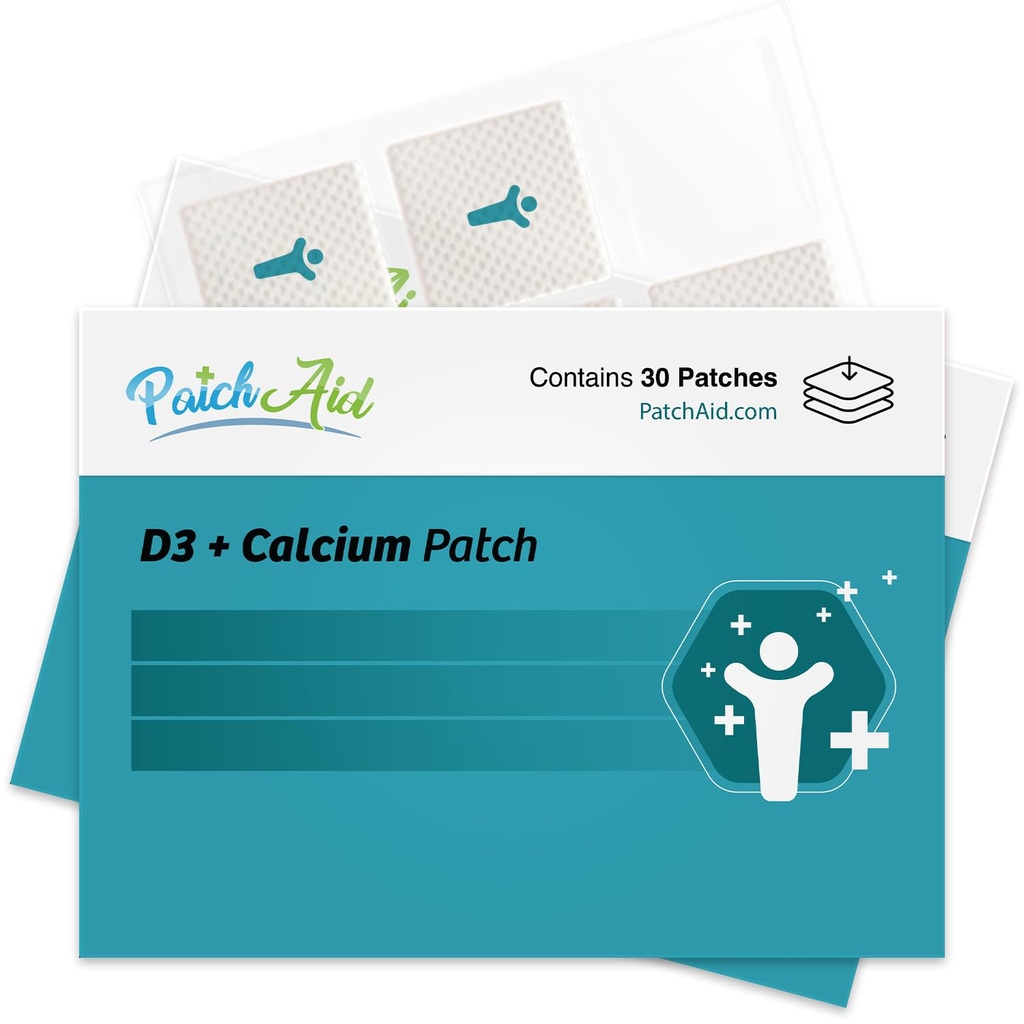PatchAid D3/Calcium Topical Patch 30 jours d'approvisionnement (paquet de 2)