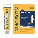 Neosporine + Strength maximum Onguent triple antibiotique avec soulagement de la douleur, soins de la plaie à double action, formule sans piqûre avec HCl Pramoxine, Bacitracine Zinc, 1 oz Tube simple