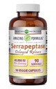 Formules étonnantes Supplément Serrapeptase : 40 000 UI Capsules veggies : non-OGM : sans gluten Fabriqué aux États-Unis (90 Nombre)