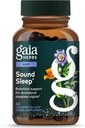 Gaia Herbs Sound Sleep - Soutien au sommeil naturel pour promouvoir le calme et la détente - avec la racine valériane, le fleur de passion et plus - 60 phytocapsules liquides végétaliens (20 jours d'approvisionnement)