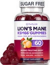 Supplément Lions Sans Sucre Gommies avec KSM-66 Ashwagandha - Supplément Nootropique pour la Cognition, le Brain Fog, la Clarté Mentale, Focus & Stress Support - Natural Berry Flavor, Vegan, Fabriqué aux États-Unis