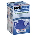 NeilMed NasaFlo Unbreakable Neti Pot avec 60 paquets prémélangés