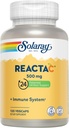 SOLARAY Réacta-C avec 500mg Vitamine C, 200mg Bioflavonoïde Concentrate, Immune Système Defense Vitamines, Breveté 24 heures Immunity Booster Support Supplément, Vegan, 120 Capsules, 120 Servants.