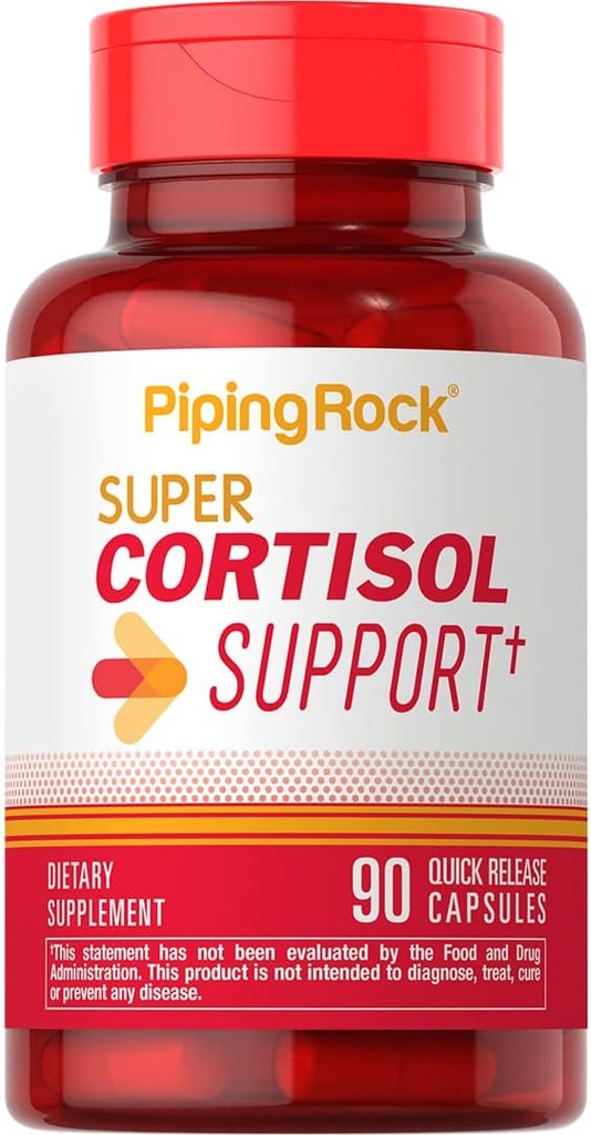 Piping Rock Cortisol Manager Supplément de 90 Capsules de support pour les femmes et les hommes