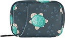 Pill Cute Sea Turtle Box 7 Day Pill Case Travel Pill Organizer Bag with Zipper Portable Weekly Case Compact Size for Vitamin Supplement Holder