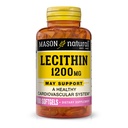 MASON NATURAL Lecithine 1200 mg - Système cardiovasculaire sain, favorise la santé du foie et de la reproduction, 100 Softgels