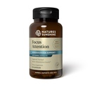 Nature's Sunshine Focus Attention, 90 capsules, fournit des nutriments qui aident à maintenir des niveaux normaux de stimulation cérébrale tout en appuyant la circulation sanguine et les niveaux de neurotransmetteurs dans le cerveau