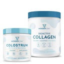 WONDERCOW Poudre Colostrum entière + Peptides de collagène Hyrdolyzed pour Gut Health, Immune Support & Peau de cheveux & Nails Support