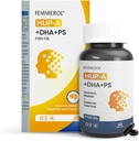 Phosphatidylserine 120mg Omega 3 DHA 60 Softgels with Huperzine A for The Elderly Kids Brain Health and Cognitive Support Supplements - Improve Brain Function Phosphatidylserine with DHA