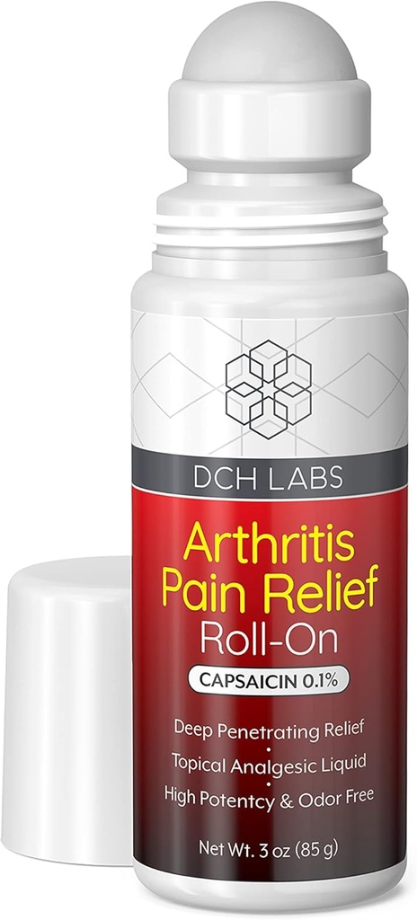 Arthrite chaude Relief de douleur Enroulement, pénétration profonde Capsaicin bloque vos messagers de douleur musculaire et articulaire, pour les mains, poignets, pieds, genoux et dos, 3 onces