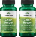 Swanson Colon Helper - Promotion de la santé digestive à l'aide de la racine de Vervain, de la selle d'or, de l'écorce d'orme et plus - Supplément à base de plantes aidant à éliminer sainement - (60 capsules) (2 pack)