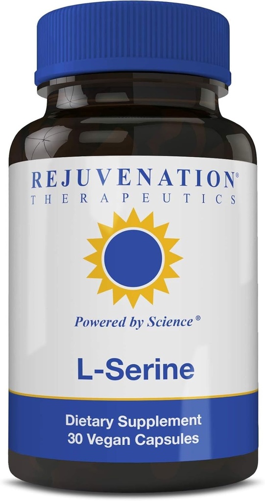 Rejuvenation Thérapeutique L-Serine 500 mg, 30 Capsules de végétalien - Non-OGM, sans riz, sans gluten