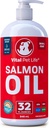 Salmon Oil for Dogs & Cats - Healthy Skin & Coat, Fish Oil, Omega 3 EPA DHA, Liquid Food Supplement for Pets, All Natural, Supports Joint & Bone Health, Natural Allergy & Inflammation Defense, 32 oz