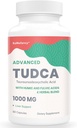TUDCA Suppléments hépatiques Sels de 1000 mg-biles pour nettoyer le foie Mélange à base de plantes de détox et de chardon avec l'acide fulvic et humique pour le foie,Santé digestif,60 Capsules végétaliennes