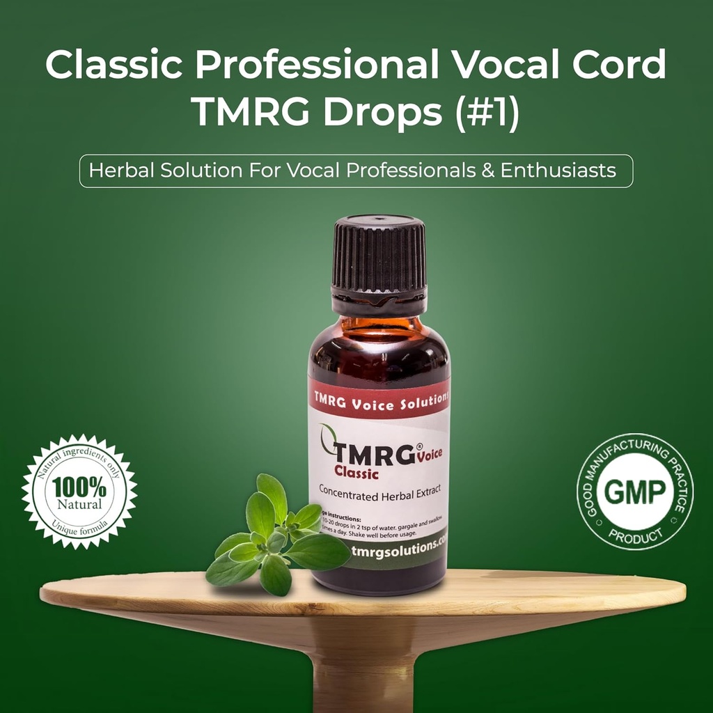 Classic Professional Cord Vocal Remedy 100% Natural Herbal Voice Supplément gouttes pour la gorge enroulée Voix enroulée Volal Dommages Vocal Réparation Vocal Problèmes vocal enroulés Voix (15ml)