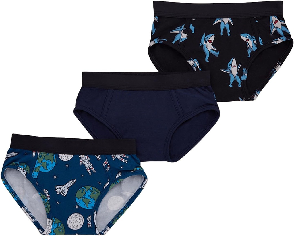 MeUndies Boys Slip 3-Pack - Tissu Modal doux avec sans bandeau de Pinch
