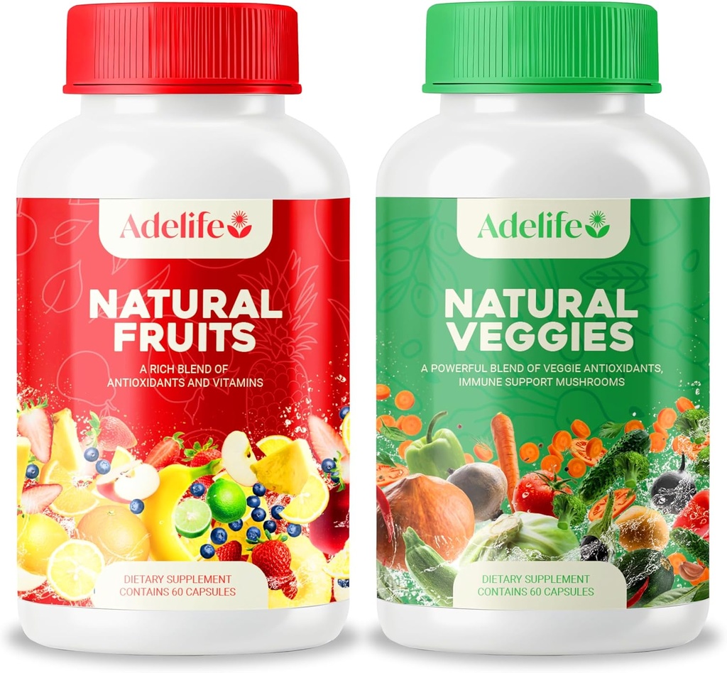 Fruits et légumes Supplément diététique, Total 120 capsules, Fruits et légumes d'énergie terrestre, Vitamines quotidiennes, Suppléments Super Fruits et légumes, Suppléments Légumes pour les adultes,MADE AUX USA