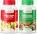 Fruits et légumes Supplément diététique, Total 120 capsules, Fruits et légumes d'énergie terrestre, Vitamines quotidiennes, Suppléments Super Fruits et légumes, Suppléments Légumes pour les adultes,MADE AUX USA