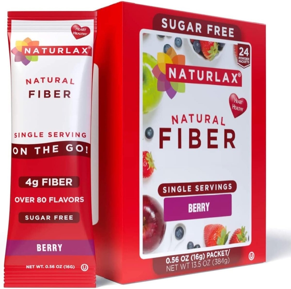 Poudre de fibre de plastique sans sucre (Berry - 24 paquets)