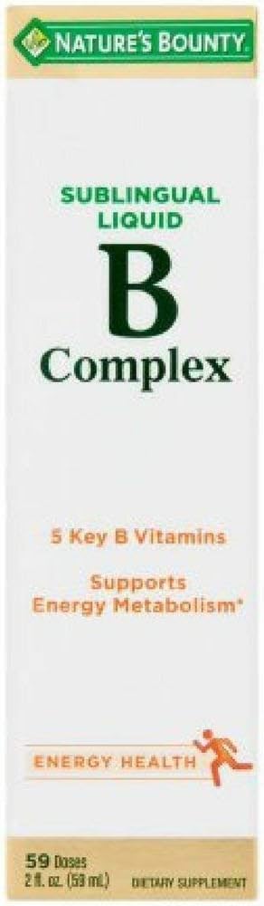 Complexe de vitamine B de la nature liquide sublingual 2 oz (paquet de 3)