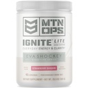 MTN OPS Ignite Lite Energy Drink Powder Gluten Free Nitric Oxide Complement Drink Mix, L Arginine, L Citrulline, Caféine et Nootropic Sugar Drink Mix, 45 portions, Fraise Daiquiri Flavor par Eva Shockey