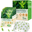 16 Packs Masques d'oeil à vapeur pour les yeux secs, Masque d'œil chaud au thé vert, Fatigue d'oeil de soulagement et yeux puants, Compresseur de chauffage humide pour les yeux, Masque d'oeil autochauffé, Essentiels de voyage jetables et ensembles de relaxation