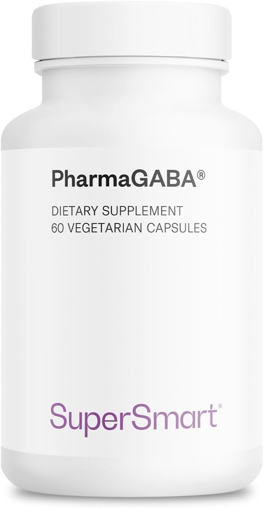 Supersmart - Pharma GABA 125mg par jour (breveté et très biodisponible) - Gamma Acide naturel aminobutyrique supplément GABA - 60 capsules végétariennes