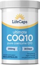 LifeCaps CoQ10 200mg - Ultimate CoQ10 - Suppléments Q10 à absorption ultra élevée - 60 Nombre