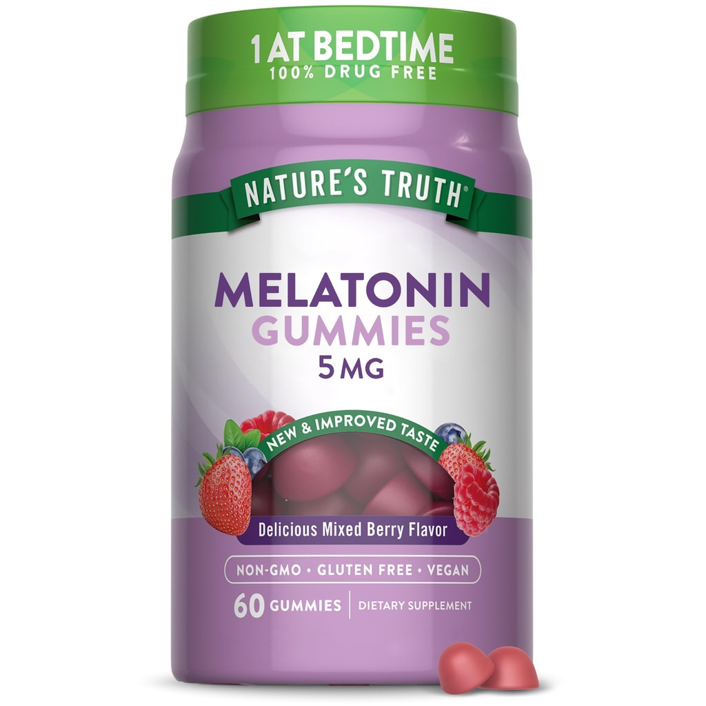 Nature's Truth Melatonin Gummies 5mg.60 Comte.