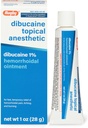 Rugby Dibucaine Anesthésie topique 1% Onguent hémorroïde - Crème de soulagement de la douleur pour les démangeaisons et les brûlures, Traitement hémorroïde, Crème anti démangeaison 1 Oz (1 Pack)